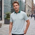 thumbnail image 2 of JAJAHO Mens Casual Polo Shirts Summer Breathable Mesh Short Sleeve Golf Shirts Moisture Wicking Workout Comfy Tops, 2 of 4