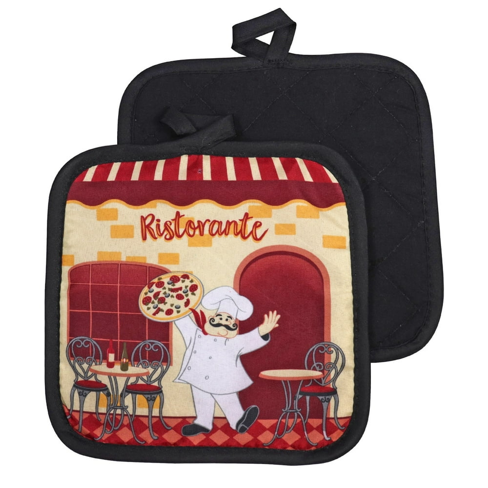 Pot Holders Chef Theme 4 Pack Pot Holders for Kitchen Chef Classic