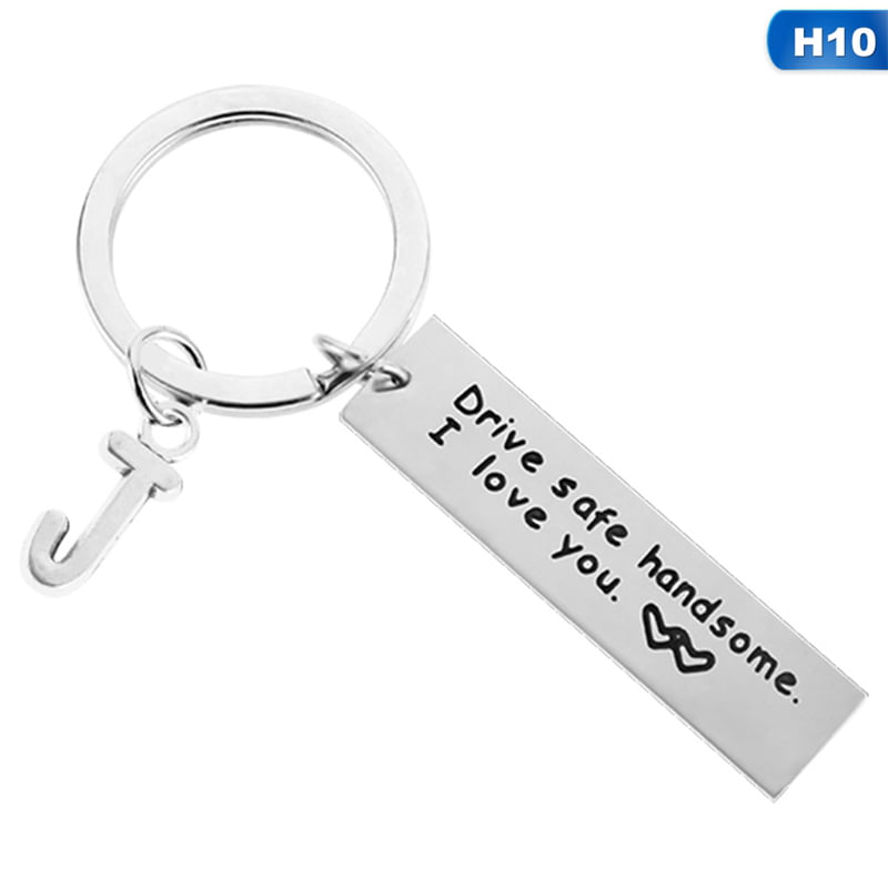 Fashion Stainless Steel Key Chain Keyring Gift Engraved Keychain for love Couple 
