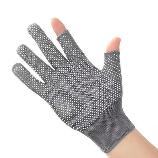 Half Finger Dotted Rubber Gloves Non-slip Fishing Courier Riding Dotted Protection Gloves Nylon