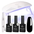thumbnail image 1 of Kit de esmaltes de uñas en gel Beetles Black con luz UV, 5 unidades, 1 of 7