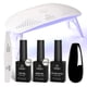 thumbnail image 1 of Kit de esmaltes de uñas en gel Beetles Black con luz UV, 5 unidades, 1 of 7