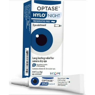 OPTASE Hylo Night Dry Eye Ointment - Nighttime Relief for Dry Eyes