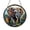 Acrylic 3.5 Inch, variant on Safari Elephant Scene Stained Glass Window Hanging Art