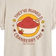 thumbnail image 3 of Friends - They've Ruined Cranberry Day - Juniors Ideal Flowy Muscle T-Shirt, 3 of 5