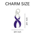 thumbnail image 2 of Cystic Fibrosis Purple Ribbon Awareness Charm, 2 of 2