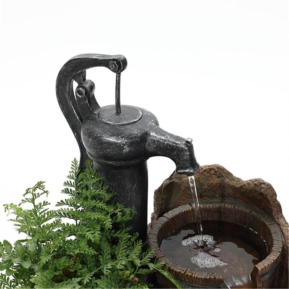 Jeco Glenville Water Pump Cascading Outdoor Polyresin Water Fountain