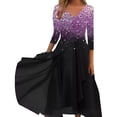 thumbnail image 1 of Remorqué22 Femmes Robe Formelle Femmes au Large de l'Épaule V-Cou Maxi Robe Longue Froncé Split Bodycon Soirée Robes Formelles (Pourpre M), 1 of 3