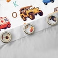 thumbnail image 4 of Homewish 26 Letters Alphabet Black Out Curtains,Colorful Transport Vehicles Curtains Pack of 2 (42x63 Each),Cartoon Rocket Car Bedroom Curtains For Boys Kids,Super Cozy Room Decor, 4 of 6