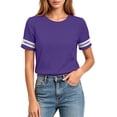 thumbnail image 7 of TGSLY Women's Eyelet Lace Trim Linen Tops Lightweight Crew Neck Solid Color Cotton Blouses Relaxed Dressy Casual Short Sleeve T-Shirts S, 7 of 7