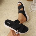 thumbnail image 2 of Daiosportswear Women's Sandals with Arch Support Comfortable Orthopedic Platform Plantar Fasciitis Slides Slippers Black, 2 of 8