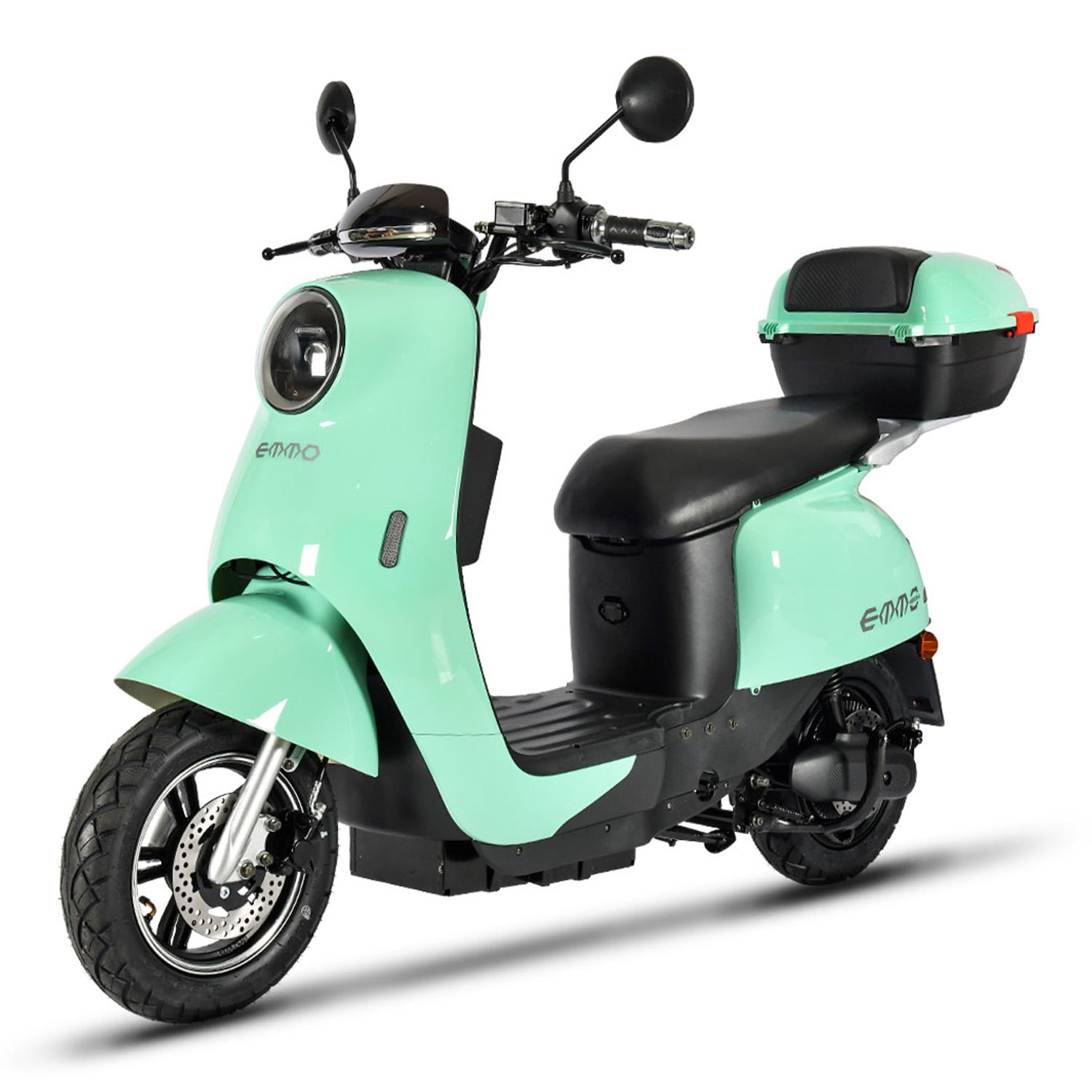 EMMO Merona Electric Scooter - Vespa Style Moped Ebike - 120km Long Range - Removable 60V60Ah Lithium - Green - Walmart.ca EMMO Merona Electric Scooter - Vespa Style Moped Ebike - 120km Long Range - Removable 60V60Ah Lithium - Green - Walmart.ca