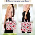 thumbnail image 4 of FORMRS Womens Corduroy Tote Bag Crossbody Shoulder Handbag with Pocket, Pink Floral, 4 of 7