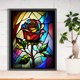 thumbnail image 4 of Pintura de diamante 5D DIY Taladro redondo completo Vitral Rose Kit Decor (sz4136), 4 of 9
