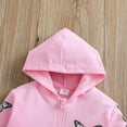 thumbnail image 6 of CYRBOKO Girls' Jeckets, Casual Lightweight Long Sleeve Stretchy Outerwear with Zipper Pink Size 5 T, 6 of 9