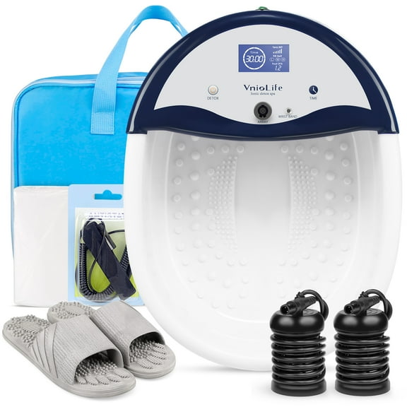 Ionic Foot Bath Detox Machine, Ion Detox Foot Bath Cleanse, Foot Detox Spa with Waist Strap, Arrays, Slippers | LCD Display, Time Setting…