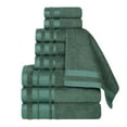 thumbnail image 3 of Superior Hays Cotton Plush Soft 9 Piece Towel Set, Forest Green, 3 of 12