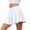 White, variant on ClodeEU Women's High Waisted Yoga Skort with Pockets, Solid Color Athletic Skirt Shorts Orange,Womens Plus XL