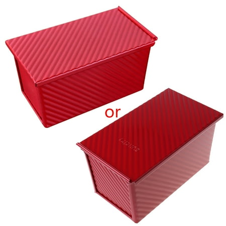 

JUNTEX Nonstick Loaf Pan Aluminum Alloy Toast Mold with Lid Cover Corrugated Bread Make