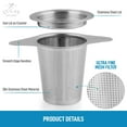 thumbnail image 5 of Zulay Kitchen Large Stainless Steel Tea Filter For Loose Tea, 5 of 6