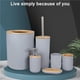 thumbnail image 4 of Moyic De accesorios de baño negros, soporte para cepillo de dientes, contenedor, dispensador de jabonera, vaso, escobilla de baño, juego de baño, Juegos de accesorios de baño No.2 Moyic HA024483-02, 4 of 5