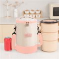 thumbnail image 6 of Insulated Lunch Bag with Shoulder Strap | 3-Layer Cylinder Bento Box | Thermal Insulation & Leak-Proof | Large Capacity Food Container for Work, School & Picnics, 6 of 6