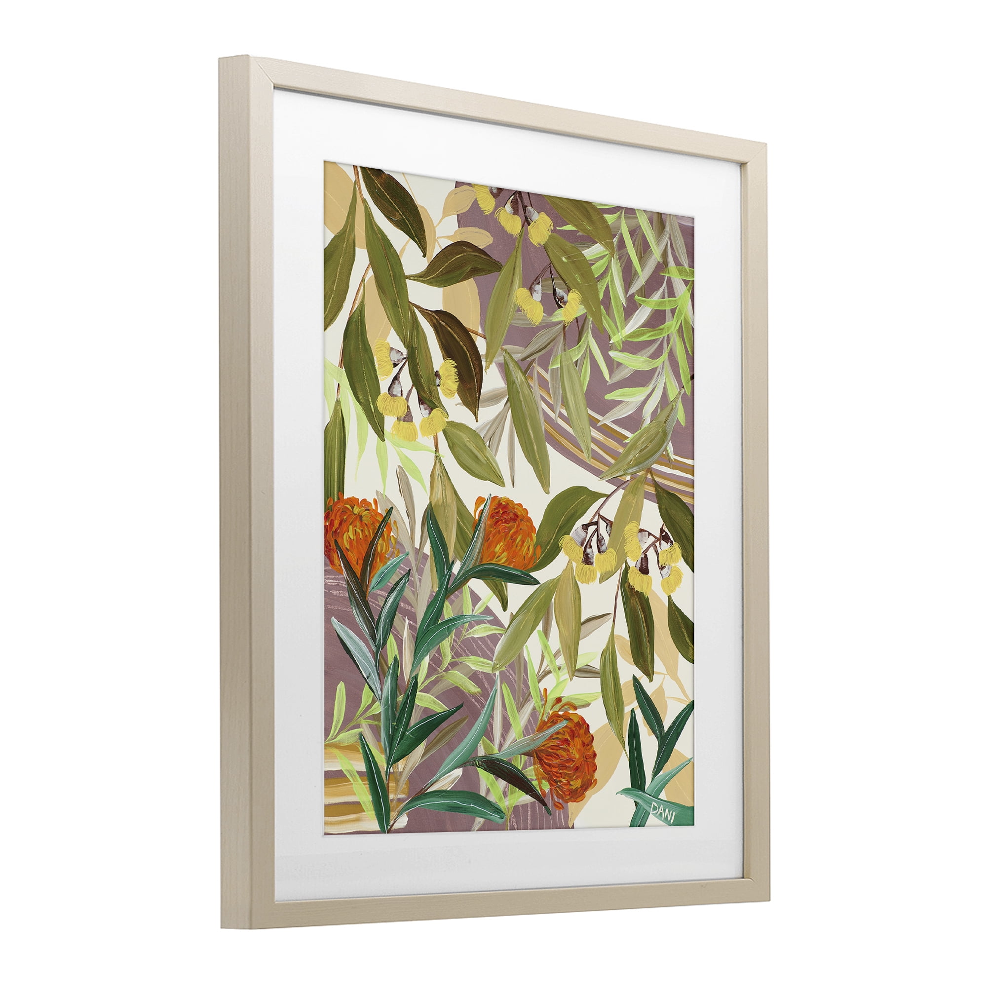 Stupell Industries Walk With Me Blooms Birch Framed Print Under Glass, design by Dani Heyward