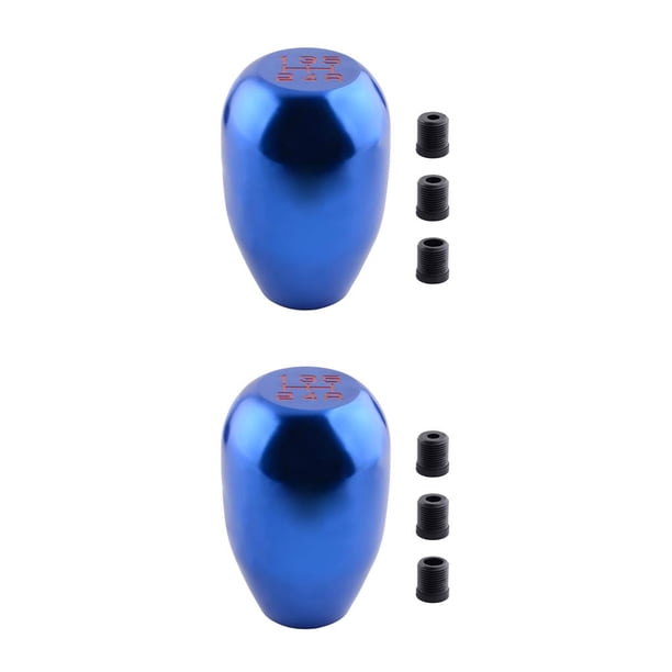 Sidaley Pomo de palanca de cambios universal de aluminio Racing MT 5 para coche azul 2piezas Sidaley CBP035115