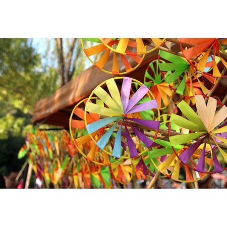 - Peel-n-Stick Poster of Festival Peddler Color Toys Windmill Poster 24x16 Adhesive Sticker Poster Print