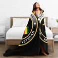 thumbnail image 4 of Manta de franela de veterano de guerra de Vietnam, elegante edredón para una siesta, edredón de invierno para las cuatro estaciones, antimicrobiano, con control de olores, ligero y antiestático,, 4 of 5