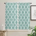 thumbnail image 3 of Cyan Turquoise Morocco Small Curtain Rod Pocket Short Curtains Half Drapes Partition Cabinet Door Window Curtains Home Decor, 3 of 6
