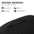 thumbnail image 3 of Sea Team Oval Cotton Rope Storage Basket with Lid, Lidded Woven Storage Bin, Nursery Storage Container, Diaper Caddy, Baby Shower Basket, Box, Organizer, 15 x 11 x 6.5 Inches, Black, 3 of 7