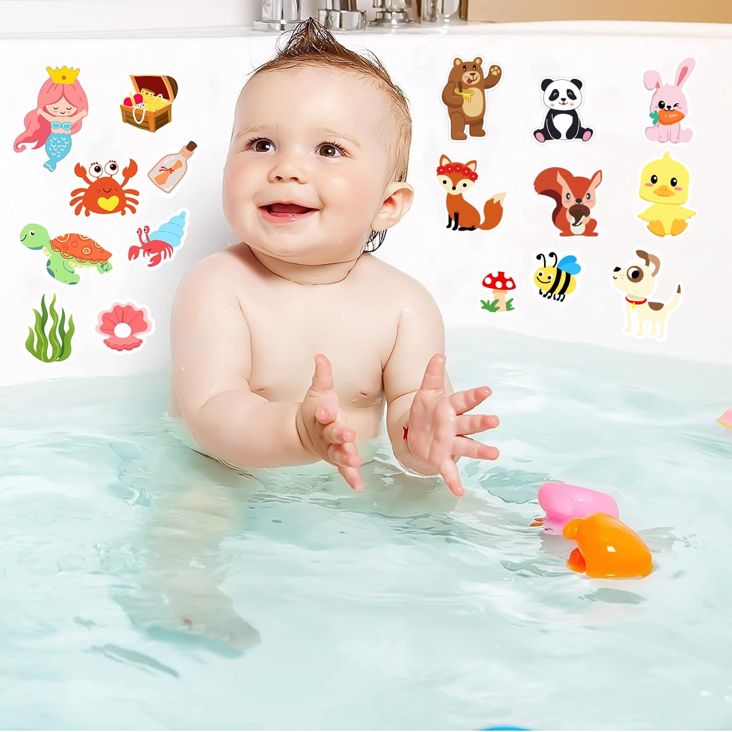 Window Clings Stickers For Gel Decals Thick And Adults Classroom Home Airplane Birthday Party Supplies (farm+animal+sea)