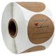 thumbnail image 1 of Pack of 500 kraft paper stickers, labels, round, self-adhesive, homemade with love, gift stickers, gift stickers for baking, gift bags, cards, envelop, 1 of 5