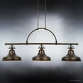 thumbnail image 3 of Urban Ambiance Luxury Industrial Chandelier, Large Size: 23.5"H x 52.5"W, with Americana Style Elements, LinearOil Rubbed Parisian Bronze Finish and Steel Shades, UQL2285, 3 of 7
