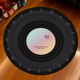 thumbnail image 6 of Qiweii Music Record Black Round Area Rug for Bedroom Bathroom Living Room Study Playing,Non-Slip Floor Mat Carpet Home Decor Rugs, 3' Diameter, 6 of 6
