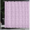thumbnail image 3 of Ambesonne Nautical Shower Curtain, Oversimplified Seashells, 69"Wx70"L, Lilac and Charcoal Grey, 3 of 4