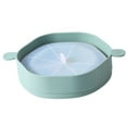 thumbnail image 3 of Foldable Silicone Popcorn Bucket, Heat Resistant and Food Grade Material Easy to Store Cyan Portable Plastic Popcorn Container for Kitchen, 3 of 7