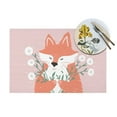 thumbnail image 4 of XMXY Woven Placemats Set of 4 PCS, Cartoon Design Red Fox Table Mats Washable Heat Resistant Placemats, 4 of 6