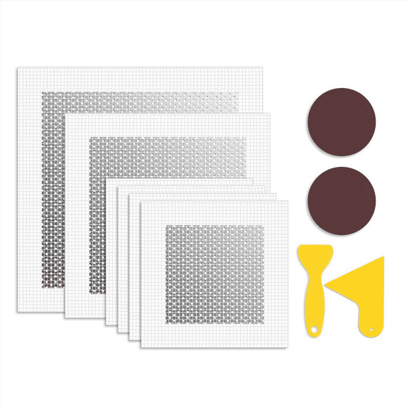 Drywall Repairs Kit, 6 Pieces Wall Patch Kits, 4/6/8 Inch Dry Wall Hole Repair Patch Metal Patch, Extended Self-Adhesive