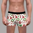 thumbnail image 2 of Christmas Boxer Briefs for Men Breathable and Comfortable Santa Shorts Sofy Comfy Cartoon Printed Underpants Men Lingerie, B01 White, Size XXL, 2 of 6