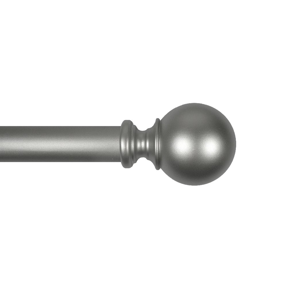 Mainstays 1" Diameter Decorative Curtain Rod with Ball Finial, Silver