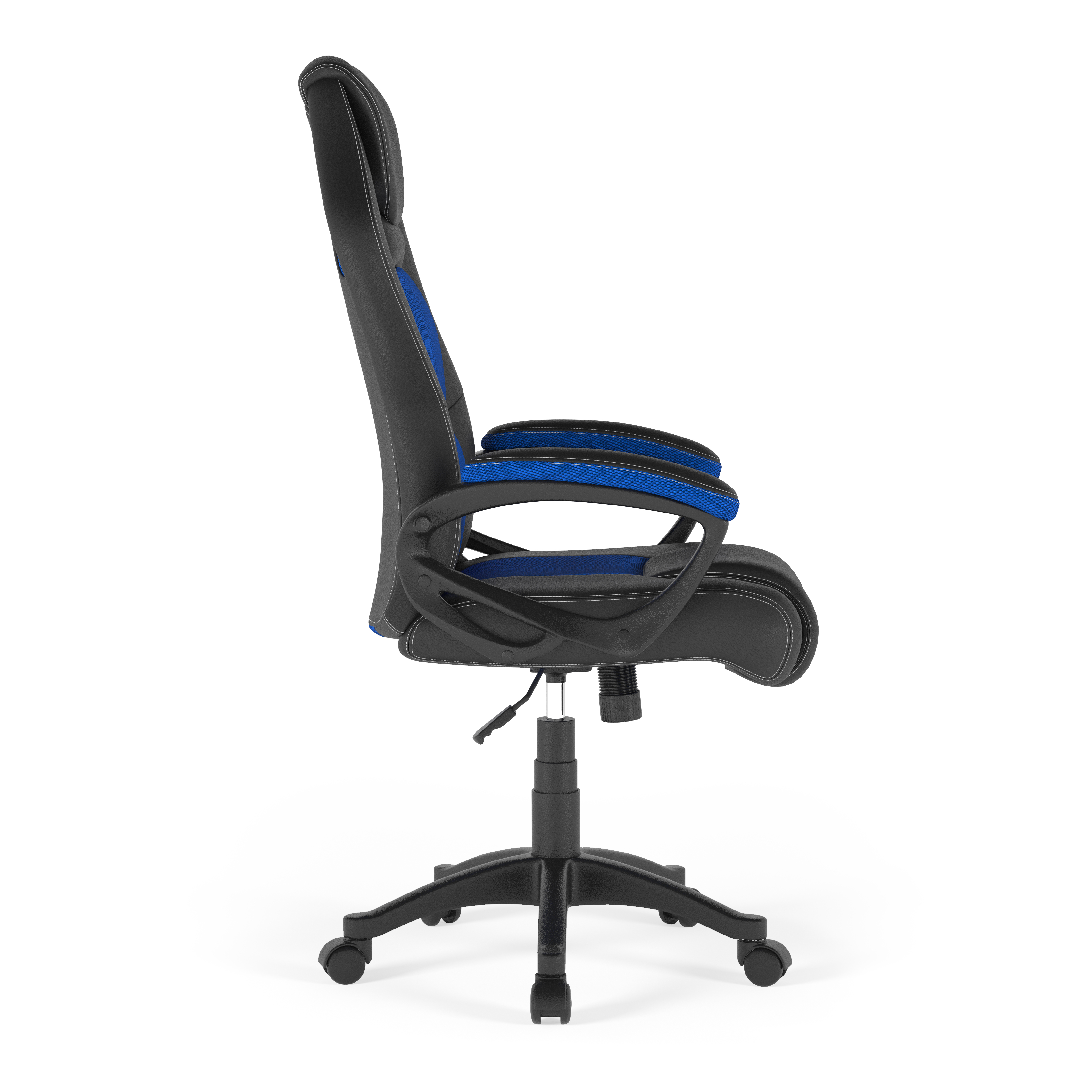 Lifestyle Solutions Akron Gaming Office Chair with Faux Leather, Blue - image 3 of 7