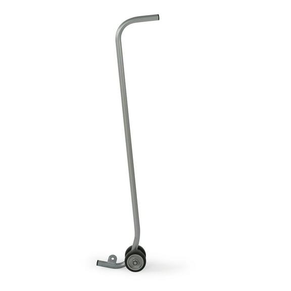 M&T Displays Rolling Trolley Tool with 2 wheels for Carrying WindPro Weather and Wind Resistant Outdoor Pavement Curb Sidewalk Sign Holder Dolly Cart Silver