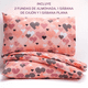 thumbnail image 4 of Juego De Sábanas Matrimoniales Estampado Corazones De Microfibra Lab.G, Rosa, 4 of 5