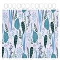 thumbnail image 2 of Oubit Rideau de Douche en Polyester, Motif Fleurs et Feuilles Vertes, Rideau de Douche avec Fonctionnalités Améliorées, 2 of 9