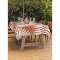 thumbnail image 2 of Outdoor Tablecloth with Umbrella Hole & Zipper, Orange Coastal Palm Leaves Rectangle Tablecloth 54x80 Inch, Summer Tropical Botanical Patio Table Cover Waterproof Table Cloth for Picnic/Party, 2 of 7