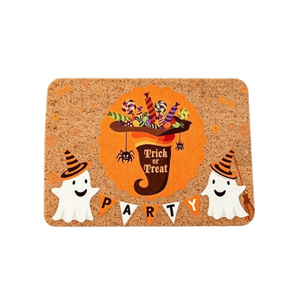 Halloween Themed Printed Non Slip Entrance Doormat, Durable Front Door Floor Mat For Porch Entryway Use, Festive Holiday Decorative Mat For Indoor Outdoor Application Gift