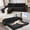 Ottoman Black, variant on 110'' Boneless Couch, Modern Corduroy Couch, Convertible Sleeper Sofa Bed Full, Right L-Shaped Floor Sofa, 8 Pillows, 2 Movable Pockets, Sectional Couches for Living Room, Apartment, Black