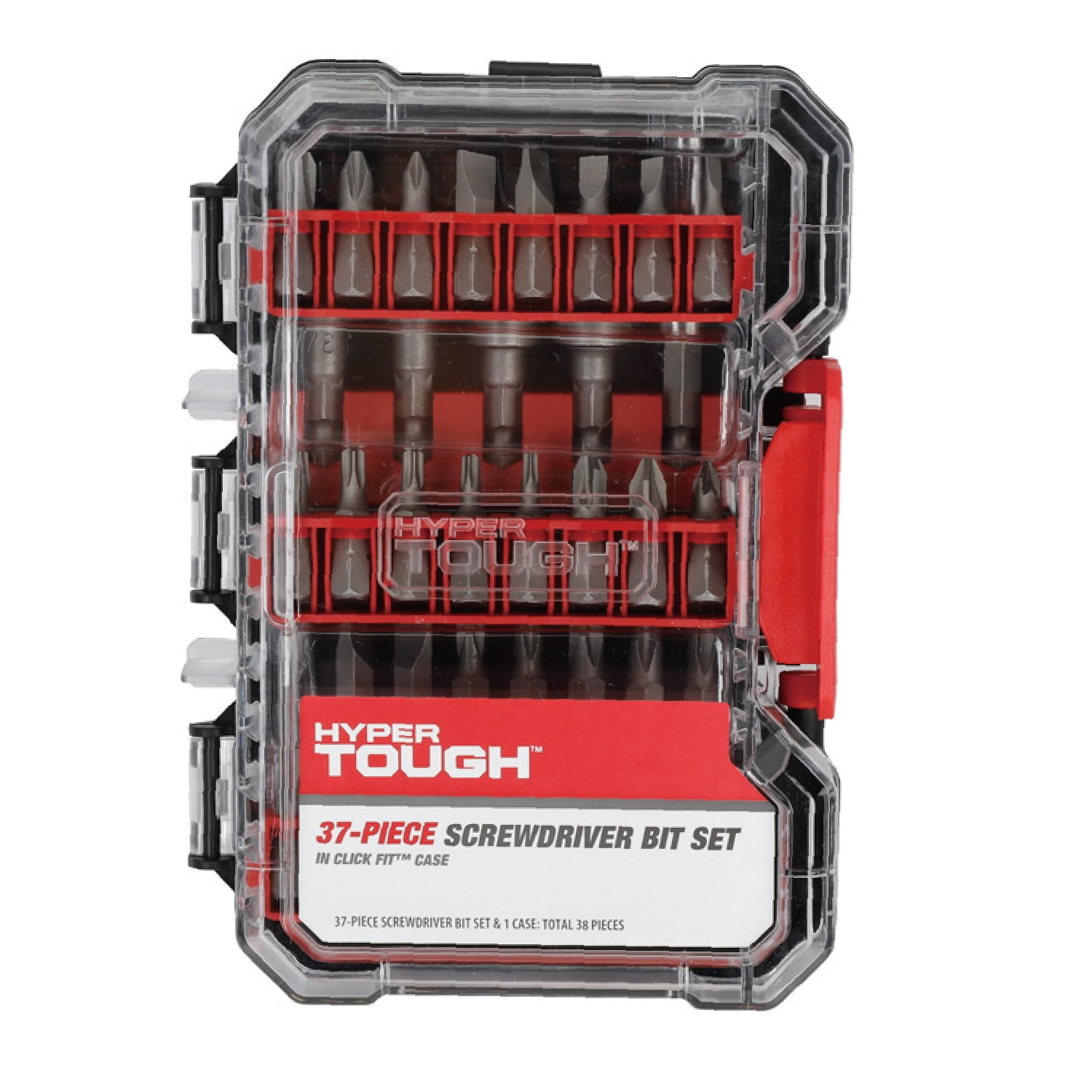 Hyper Tough 37-Piece Screwdriver Bit Set in Click Fit Case